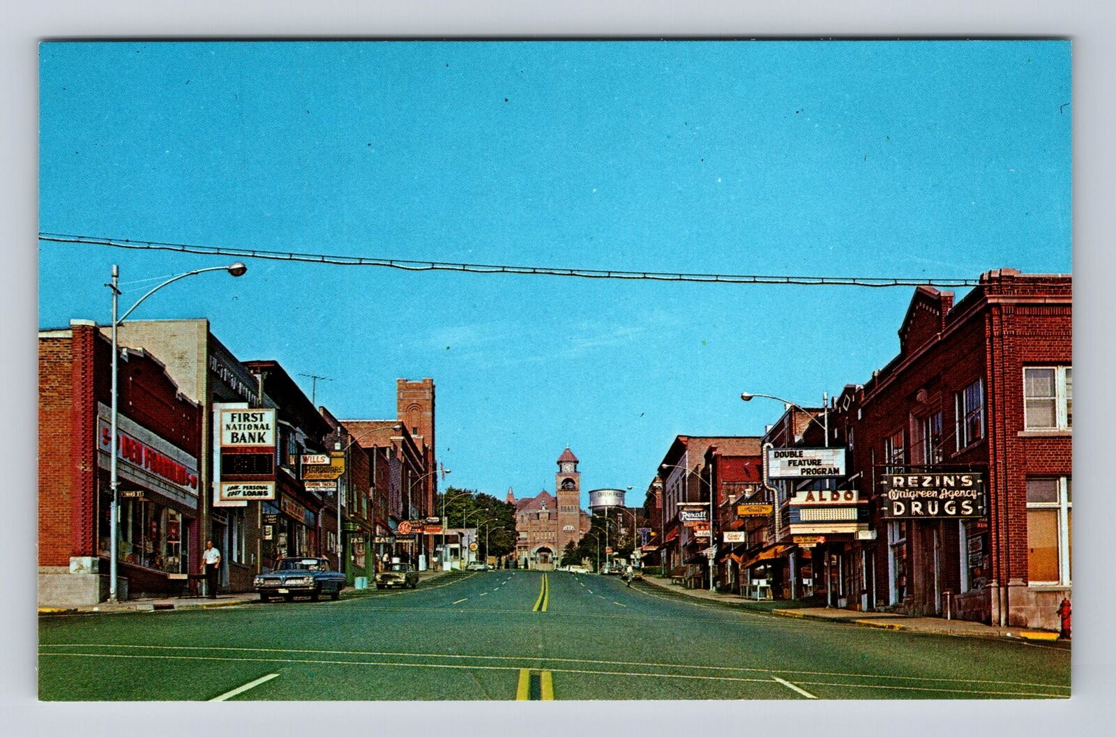 Crystal Falls MI-Michigan, Superior Avenue, Business District, Vintage Postcard