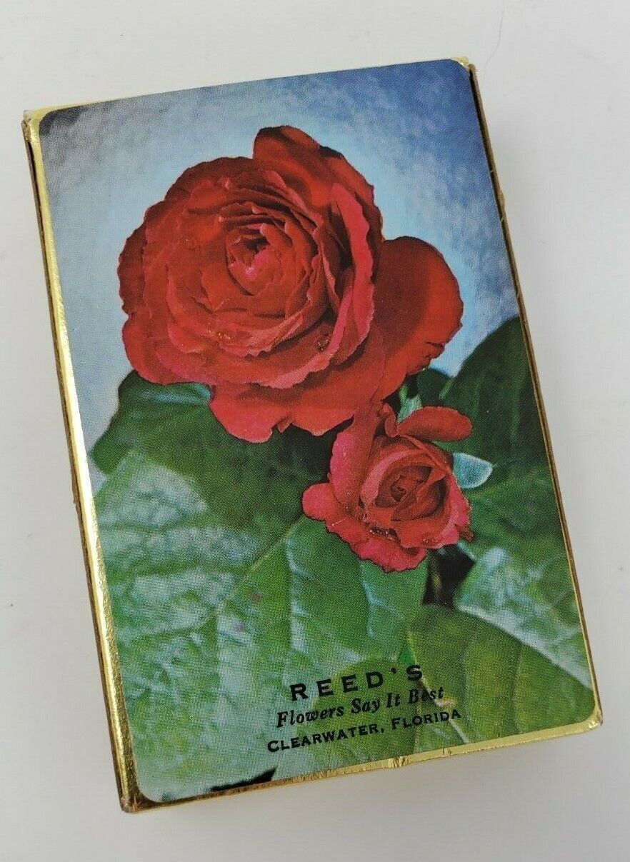 Vintage Remembrance Playing Cards Bridge Germ-Proofed by Corobex Reed's Flowers