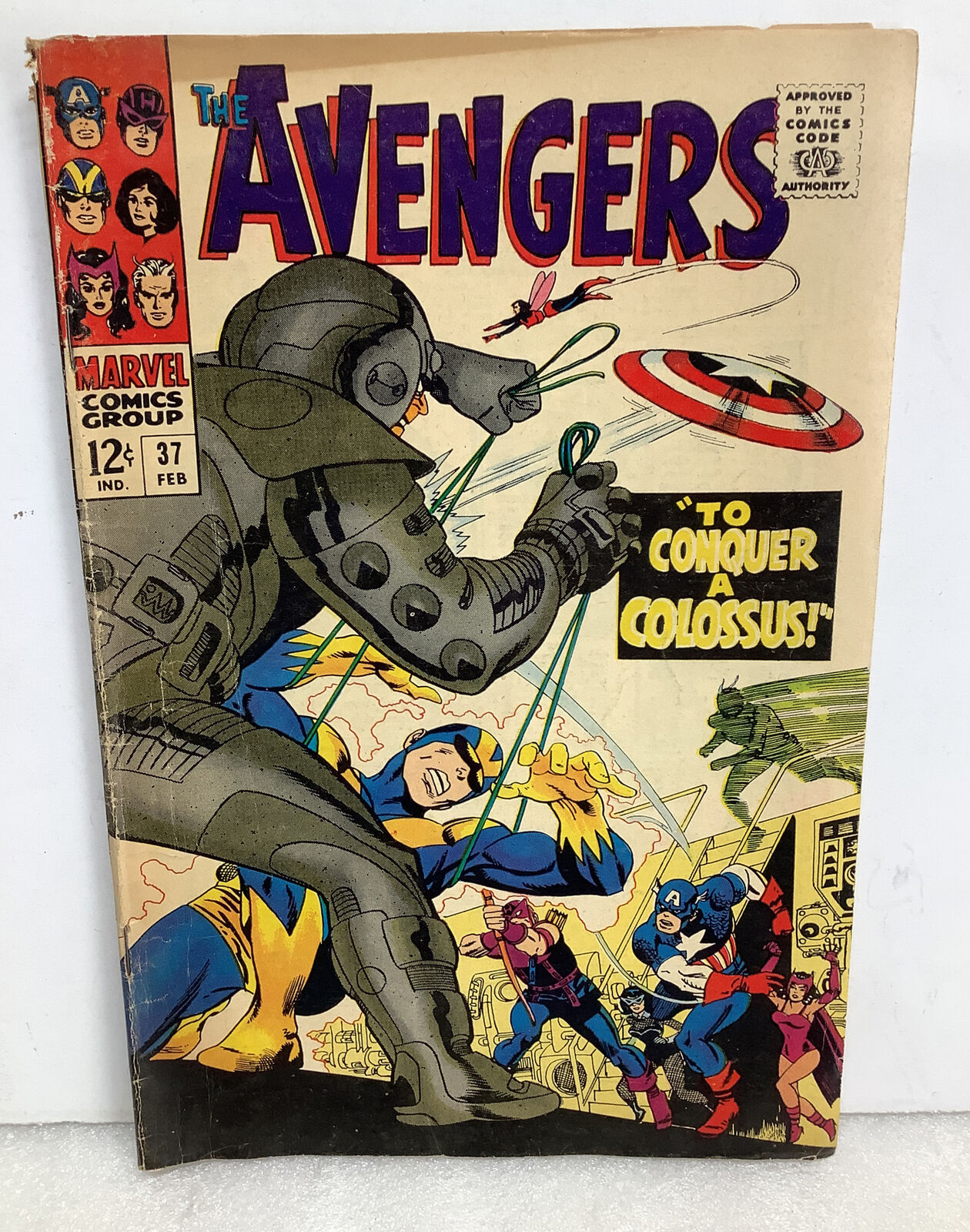 The Avengers #37 February 1967 To Conquer A Colossus. Marvel Comic Book 12Cent