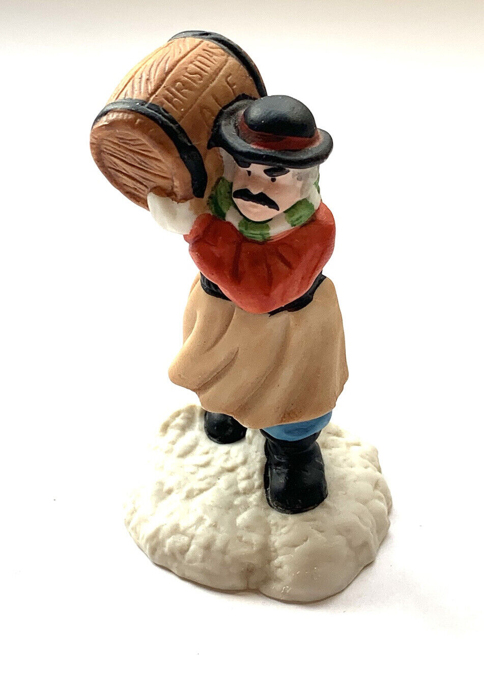 Traditions porcelain Victorian village replacement man with barrel 1992 