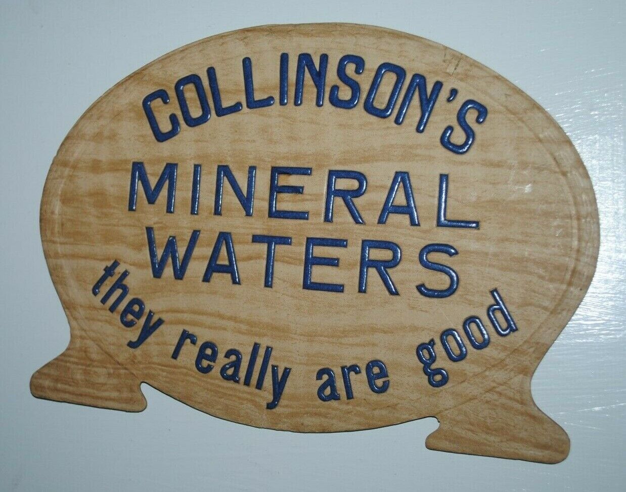Collinson's Mineral Waters, 1930s-1940s store display sign, England, SCARCE