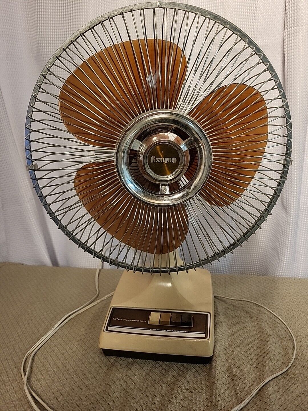 Vintage Galaxy Fan Brown And Cream Type 12-1 Style K1-C