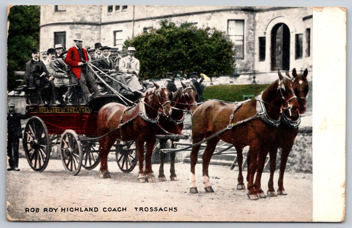 Rob Roy Highland Coach Trossachs SCOTLAND UK Postcard Stamped
