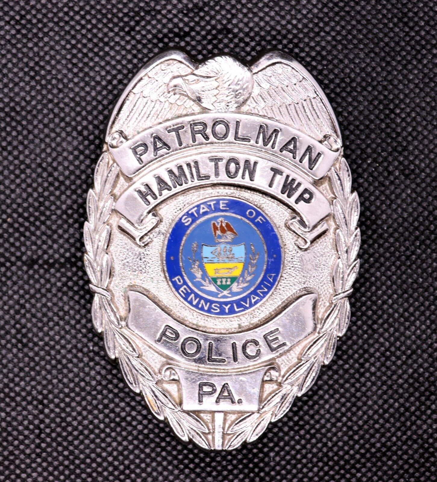 Patrolman Police Badge Hamilton Township Pennsylvania - Vintage Beautiful
