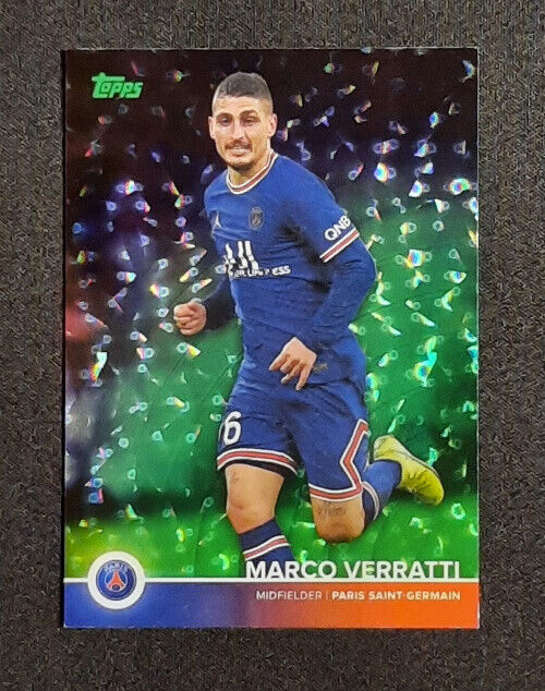 Marco Verratti - Neon Green Icy 189/199 - PSG Full Team TOPPS 2021-2022