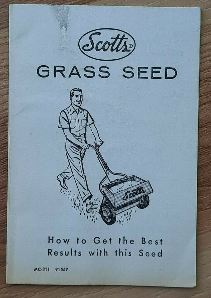 Vintage 1950's Scott’s Grass Seed ~ How To Get Best Results Pamphlet Brochure