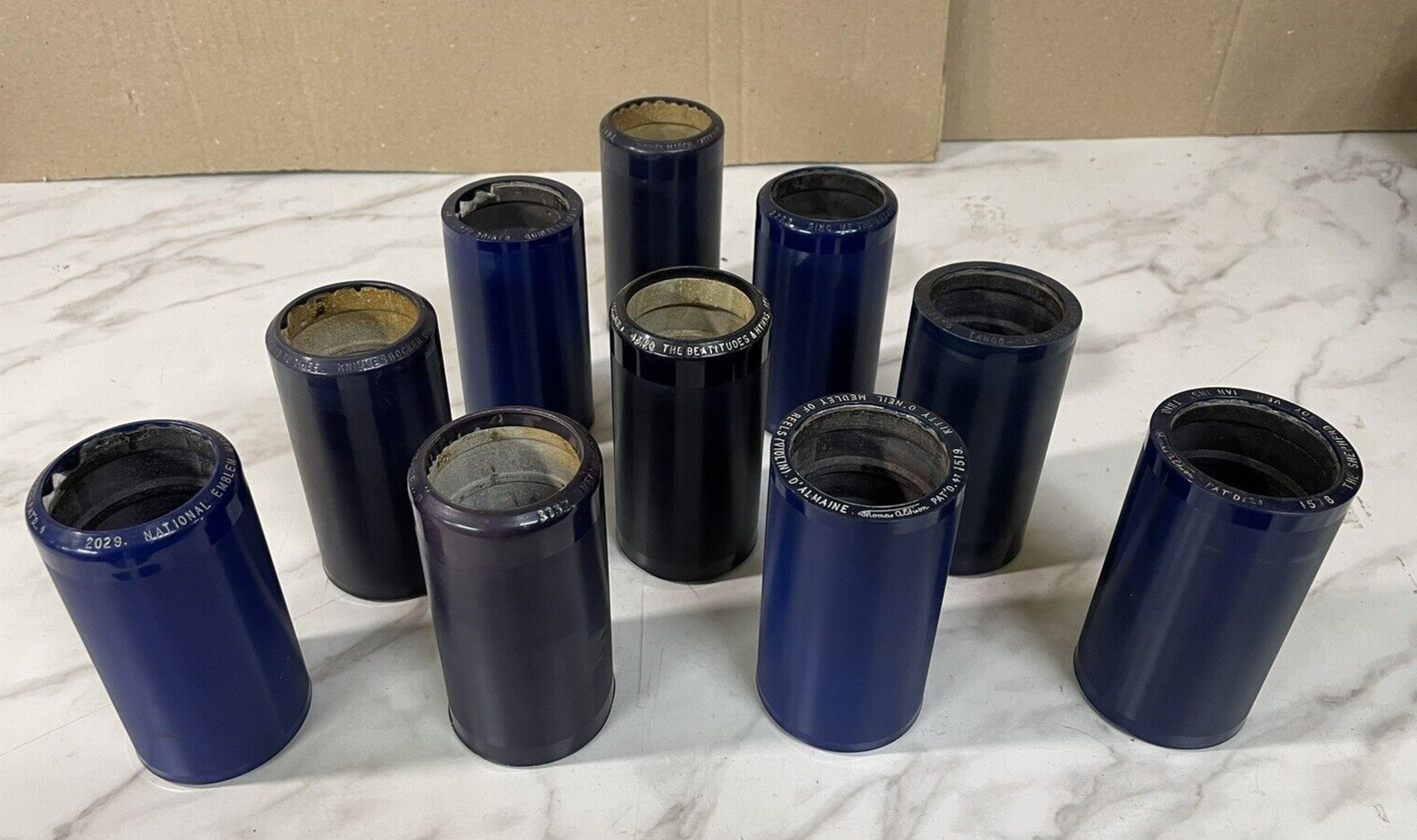Edison Blue Amberol Cylinders Lot of 10