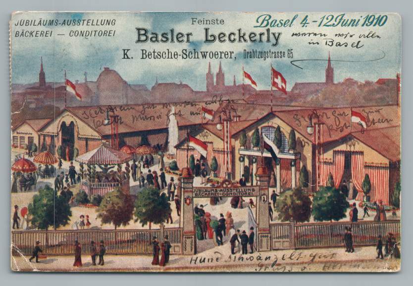 Baker Advertising BASEL Switzerland Jubilaums Ausstellung Expo Antique 1910