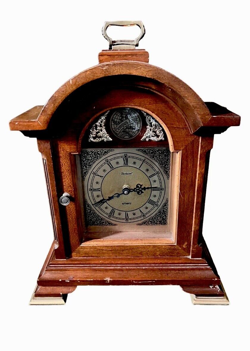 Vintage Tempus Fugit Durhaven 18 In. Working Mantel Clock