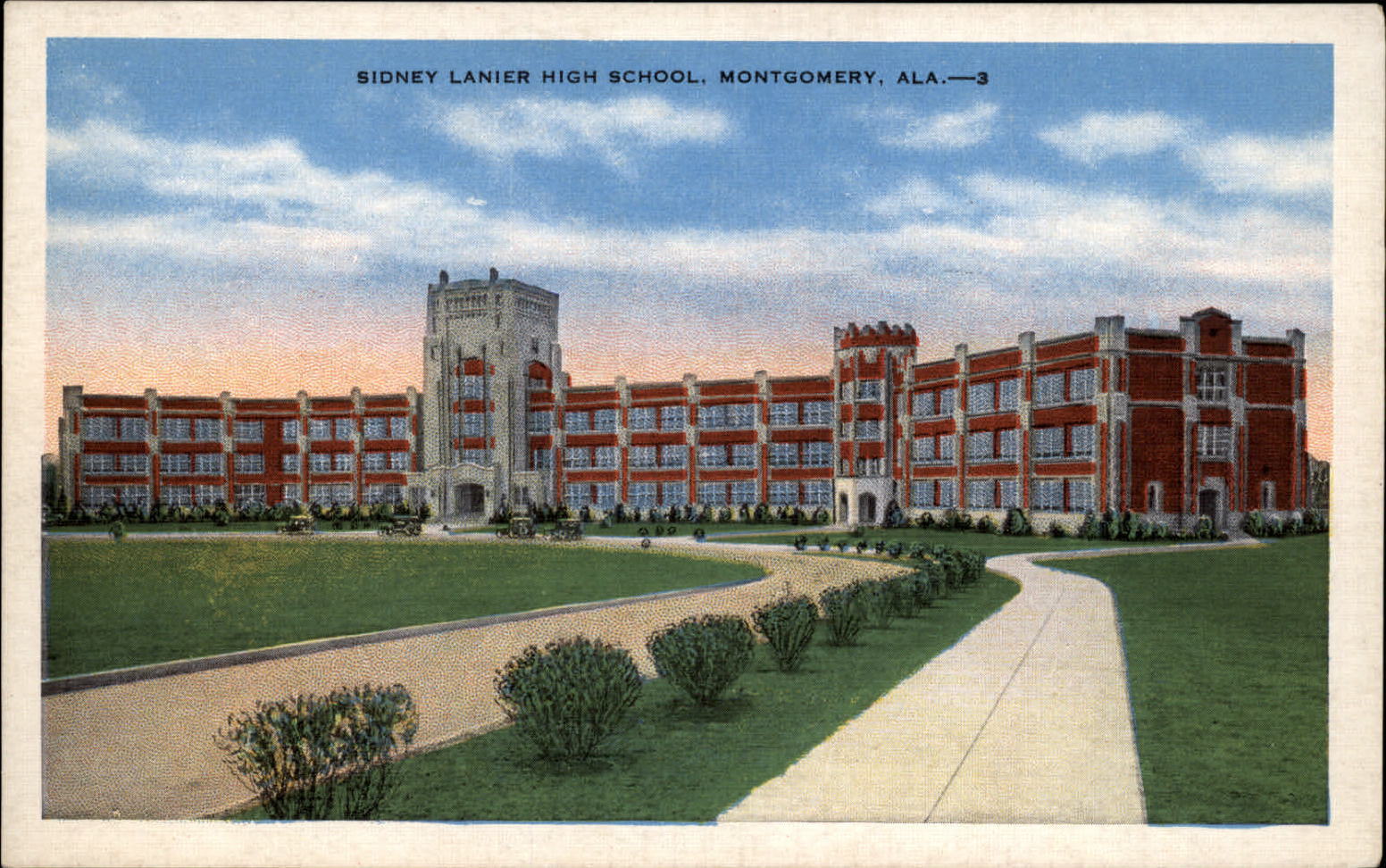 Montgomery Alabama Sidney Lanier High School ~ postcard sku341