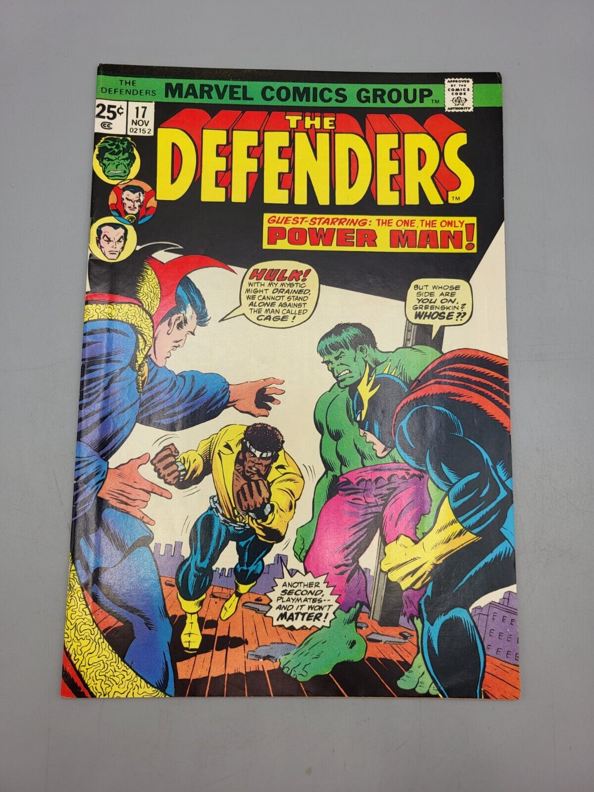 The Defenders Vol 1 #17 November 1974 Power Play Illustrated Marvel Comic Book