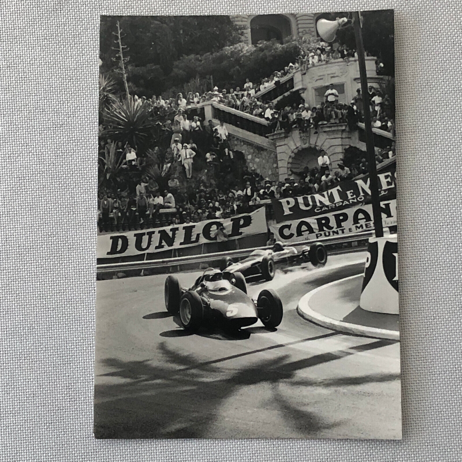 Vintage Racing Photo Photograph Monaco Grand Prix Bruce McLaren Richie Ginther