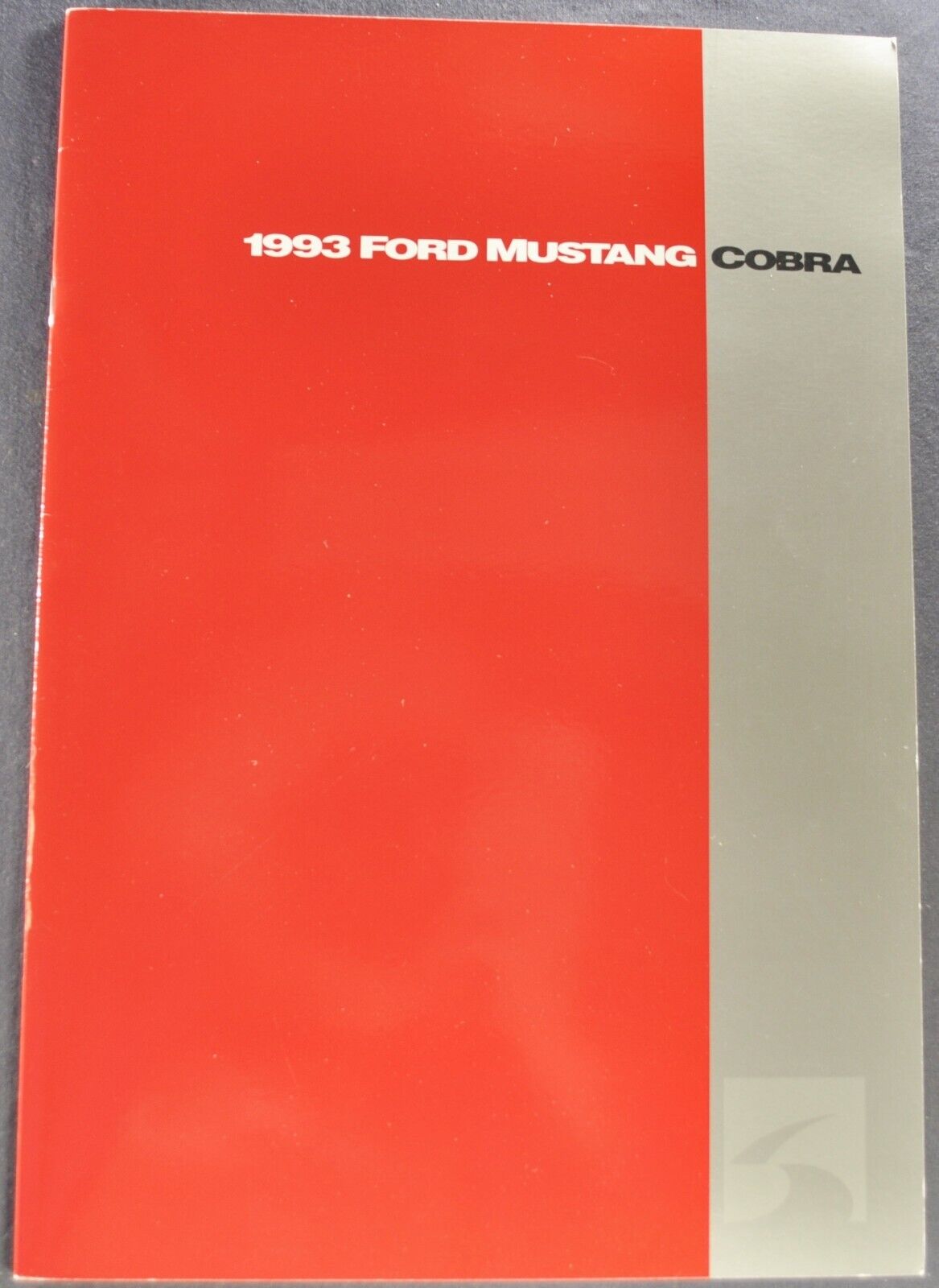 1993 Ford Mustang Cobra Catalog Brochure SVT Coupe Excellent Original 93