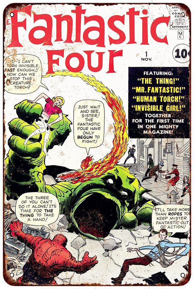 Fantastic Four #1 Vintage LOOK Reproduction Metal sign