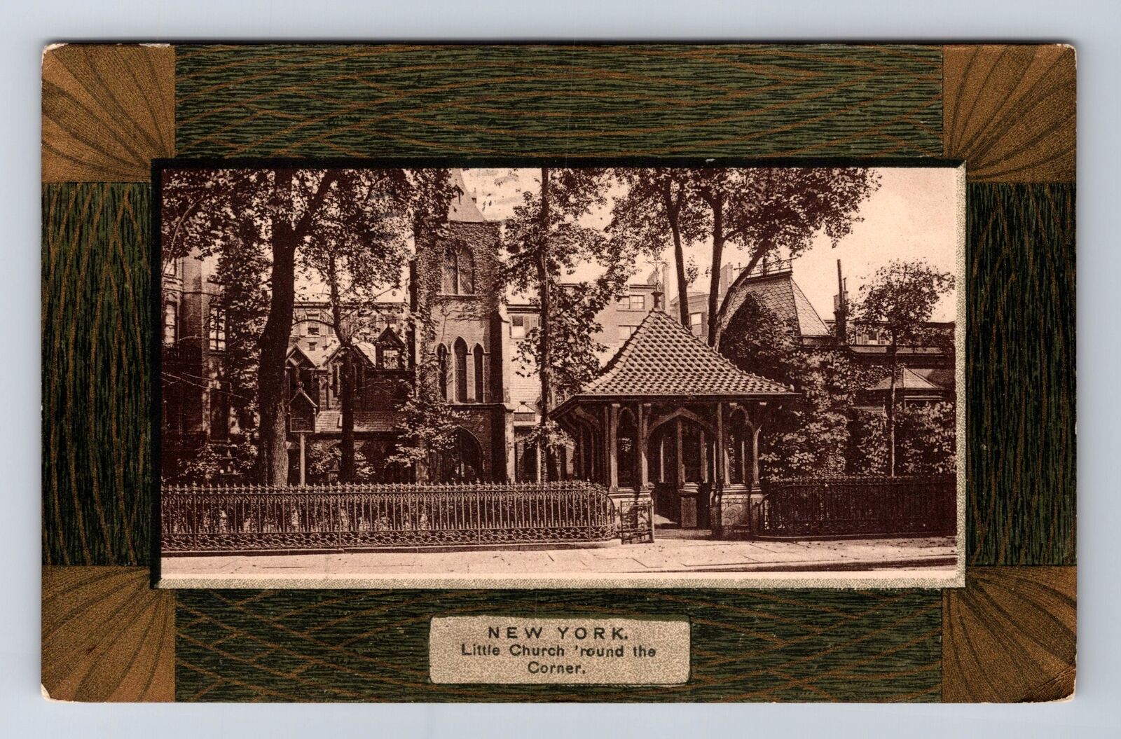 New York City NY, Little Church Round The Corner Vintage c1907 Postcard
