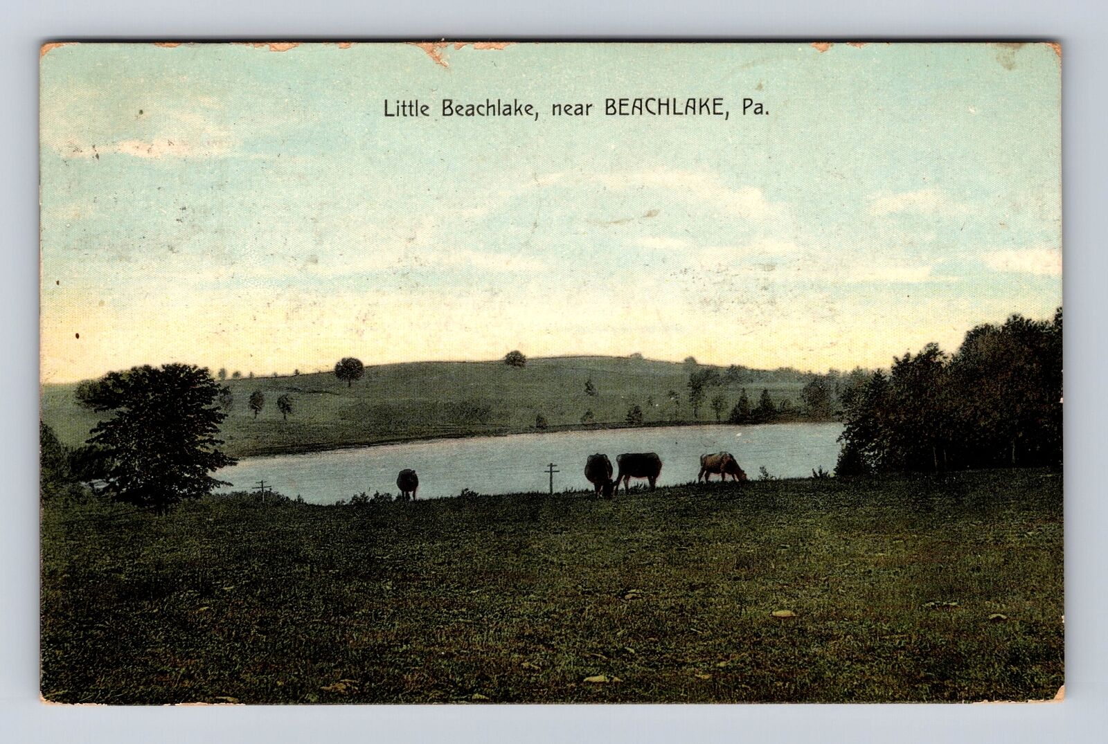 Beachlake PA-Pennsylvania, Little Beachlake, Antique, Vintage c1910 Postcard