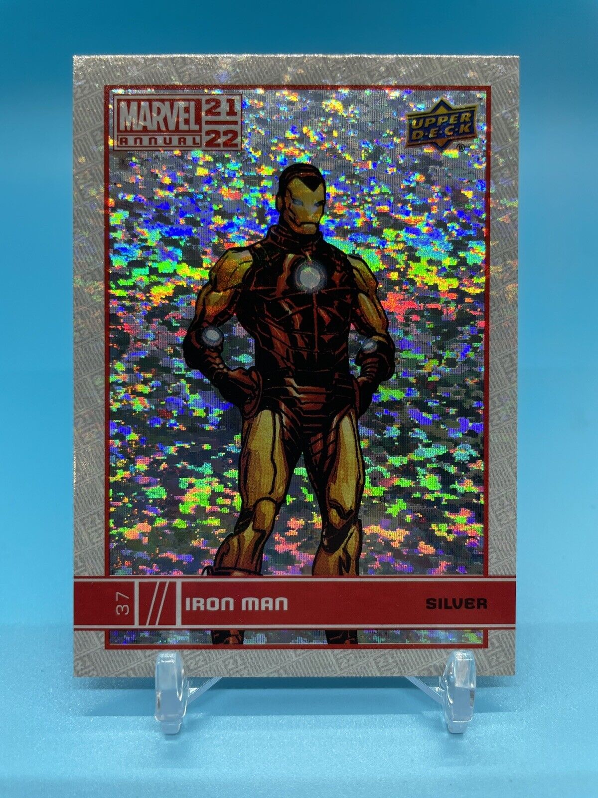 2021/22 Upper Deck Marvel Annual Iron Man Silver Sparkle #37