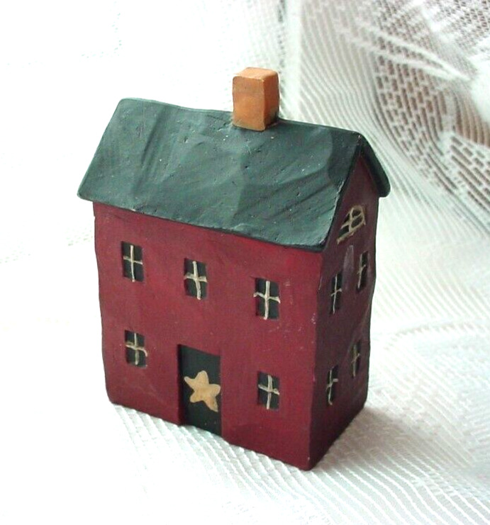 Primitive Miniature House Figurine B Lloyd Americana 2001