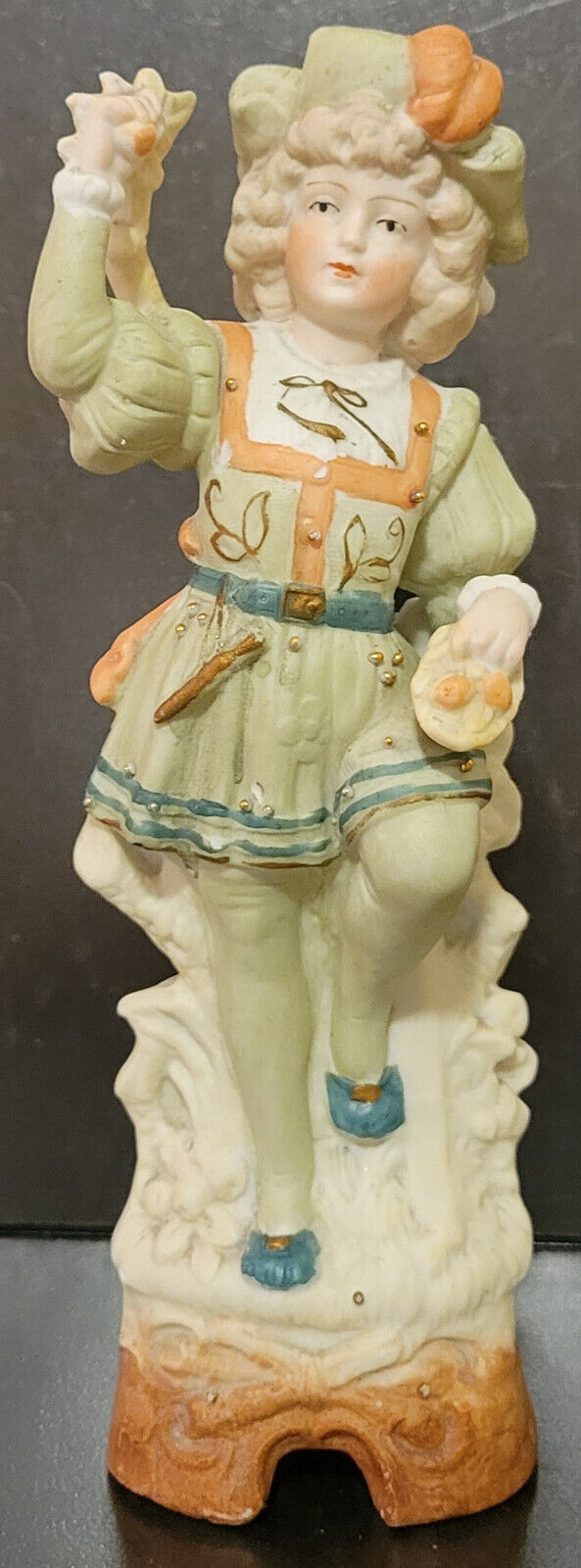 RARE  GEBRUDER HEUBACH ~ Bisque Porcelain GIRL FIGURINE ~ Antique Marked Vintage