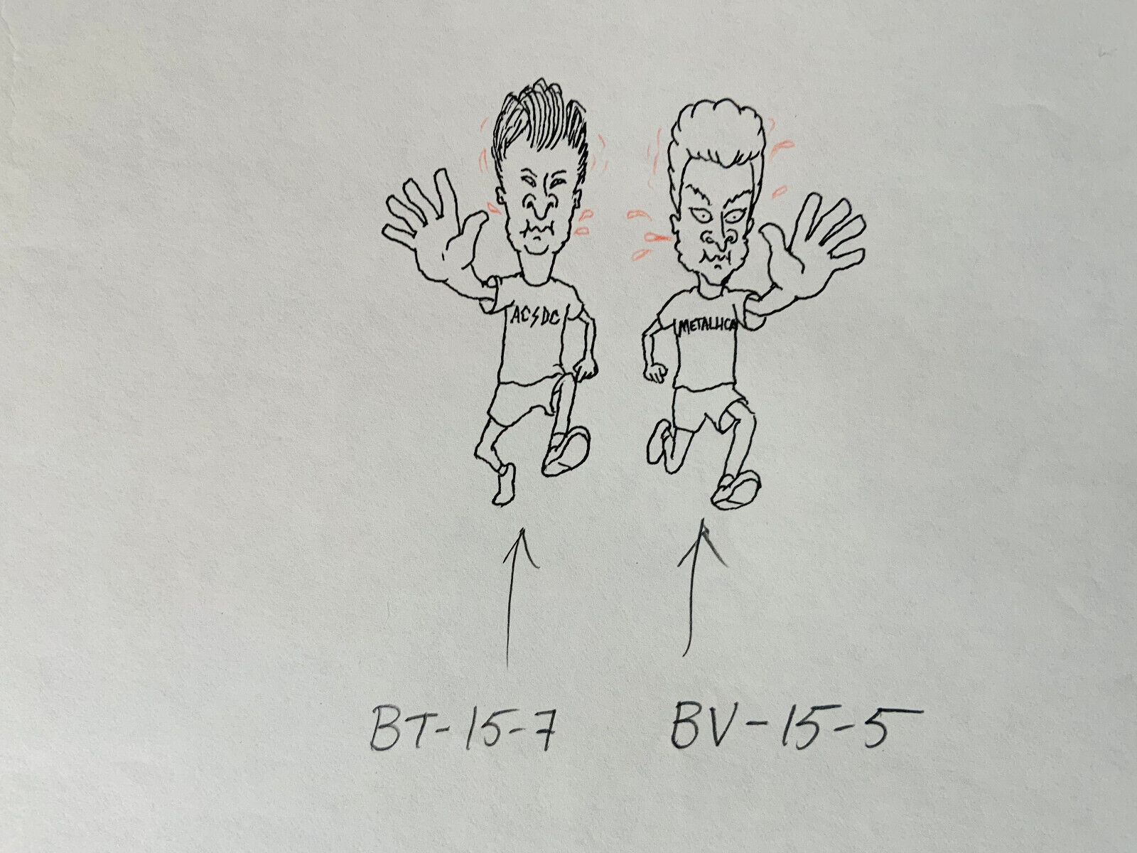 Beavis and Butt-Head 7 Original Production Drawings MTV 1993 Animation