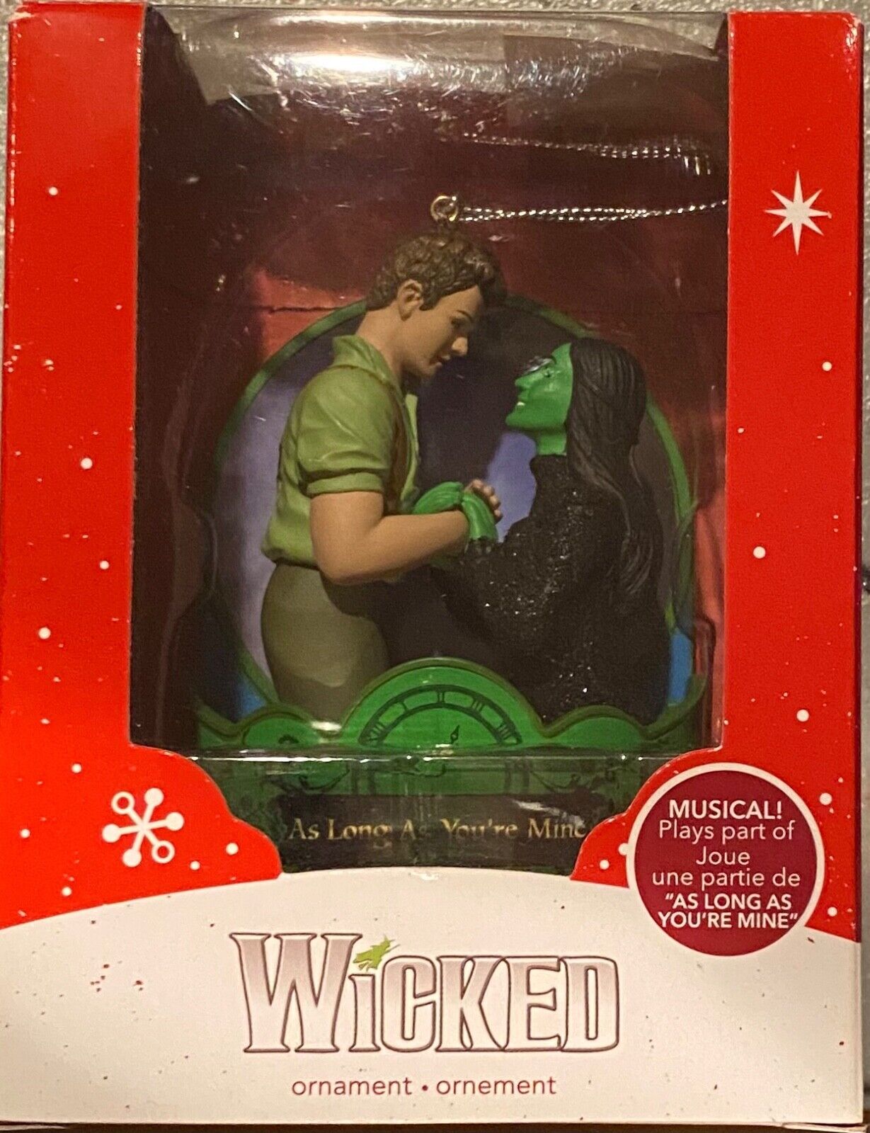NEW Carlton Heirloom Wicked Ornament Broadway Musical As Long As You\'re Mine