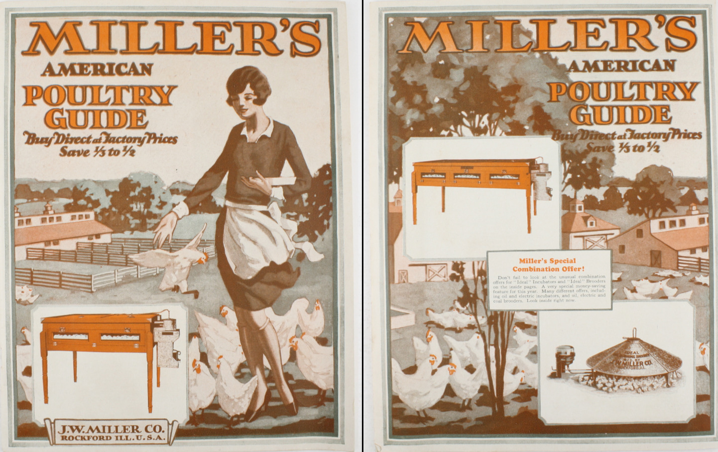 1920s Miller\'s American Poultry Guide Catalog J. W. Miller Co. Ideal Advertising