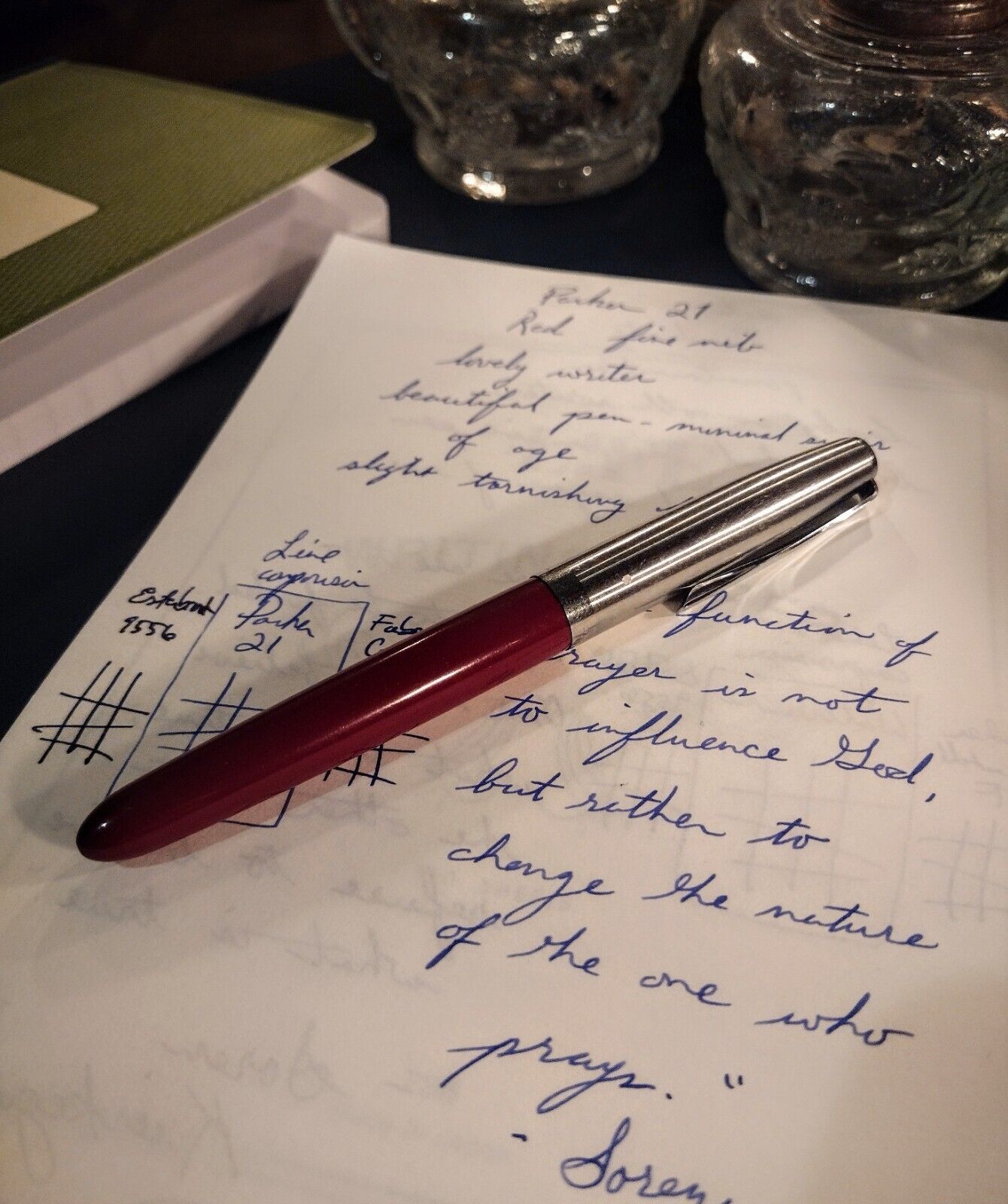 Parker 21. Red. Working.