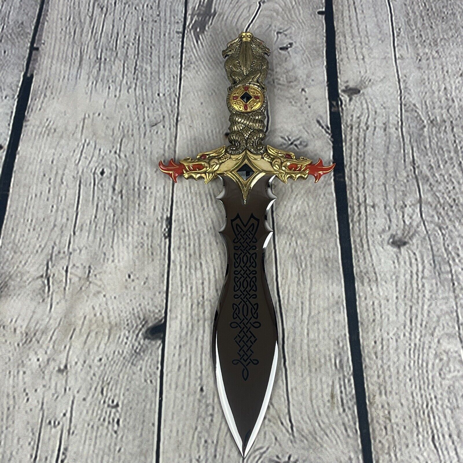 The Dragon\'s Master Dagger Knife by Greg Hildebrandt Franklin Mint Framed