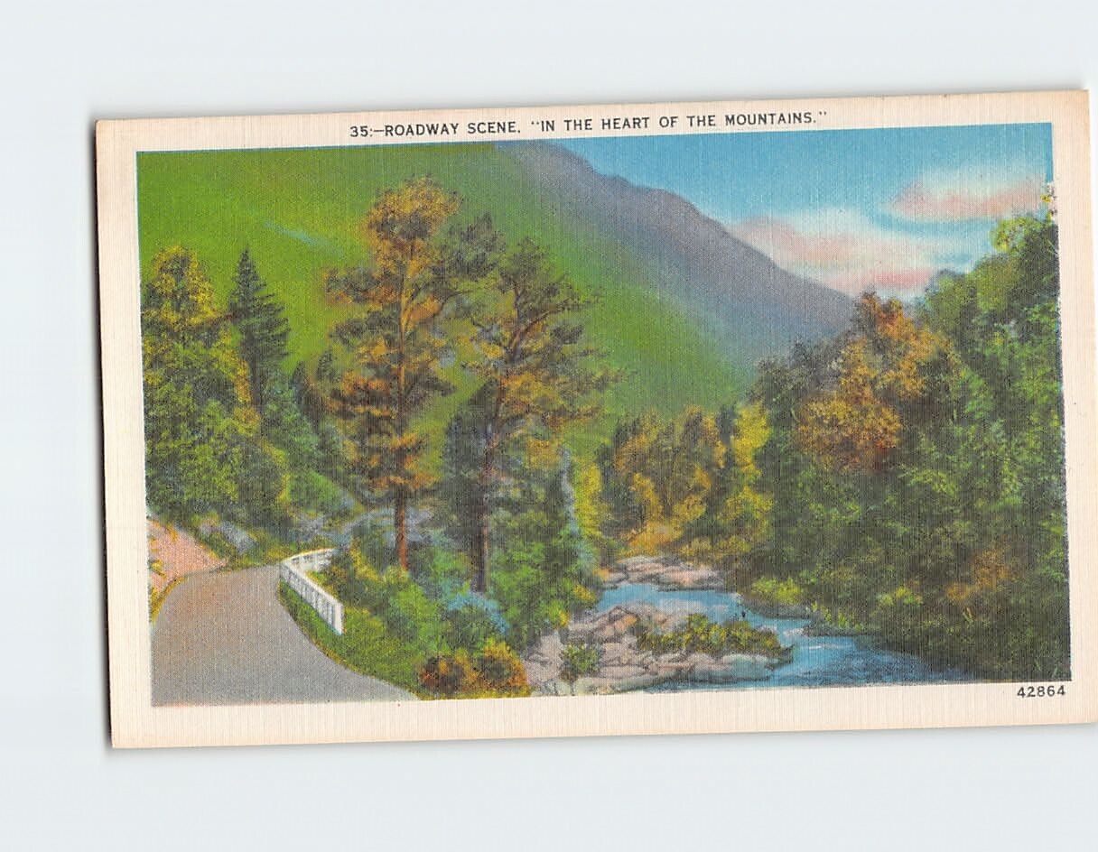 Postcard Roadway Scene \