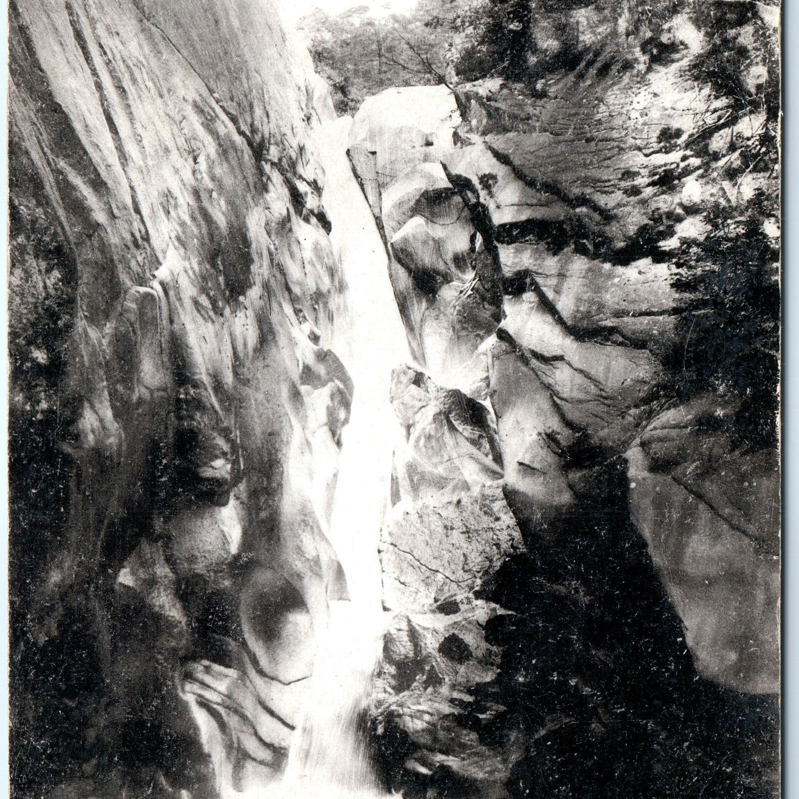 c1910s Tokyo, Japan Mt Mitake Waterfall Litho Photo Postcard Carte Postale A69