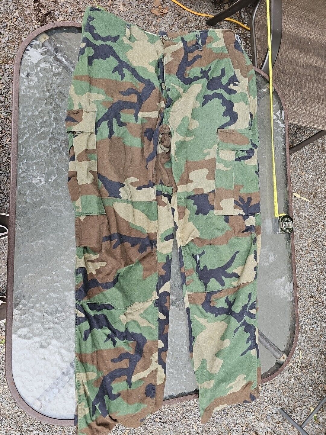 Military Pants Large Regular  36 x 32 Camo Woodland Combat Tactical Hunting 