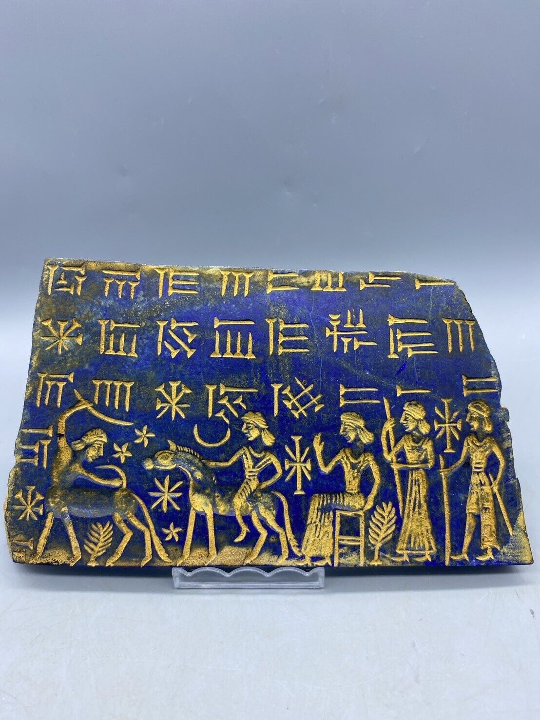 Wonderful ancient Lapis lazuli written old stone Tile kings tablet Tile