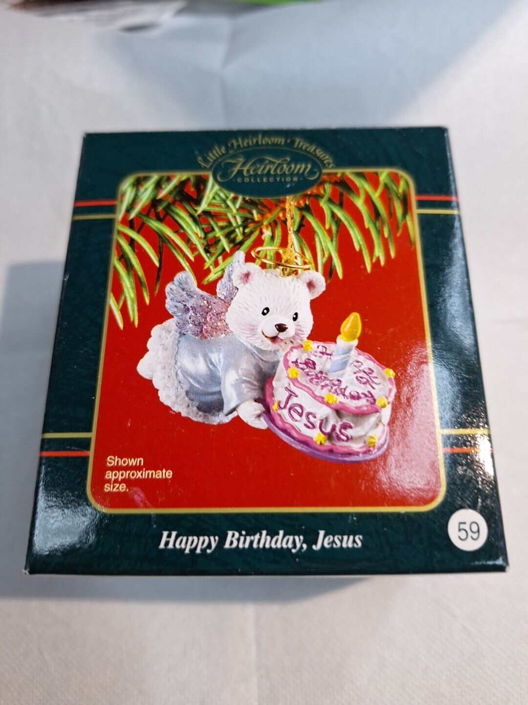 Carlton Cards Heirloom Happy Birthday Jesus Holiday Christmas Tree Ornament VTG