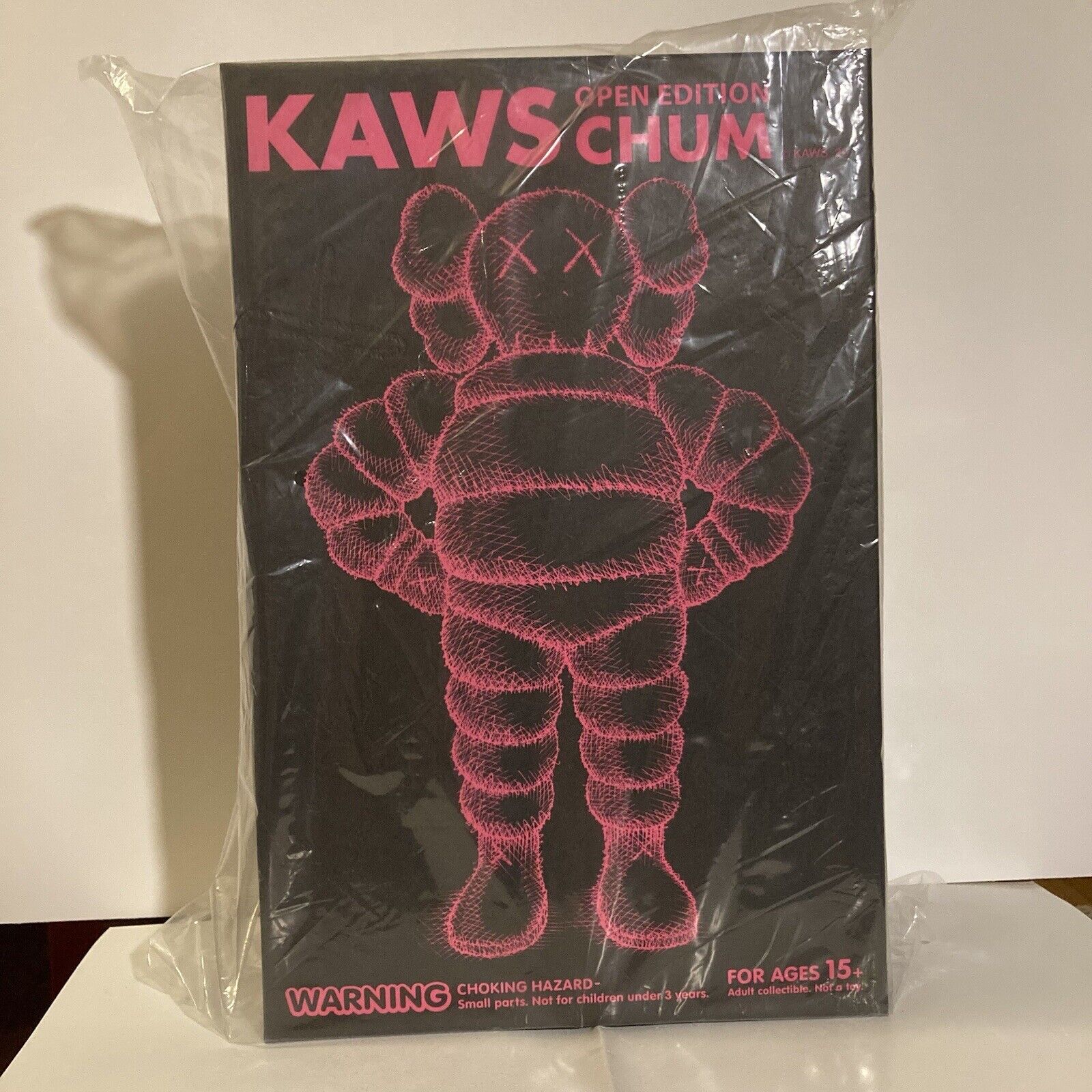 Kaws Chum Pink Vinyl Figure 20th Anniversary *IN HAND* NEAR MINT SEALED