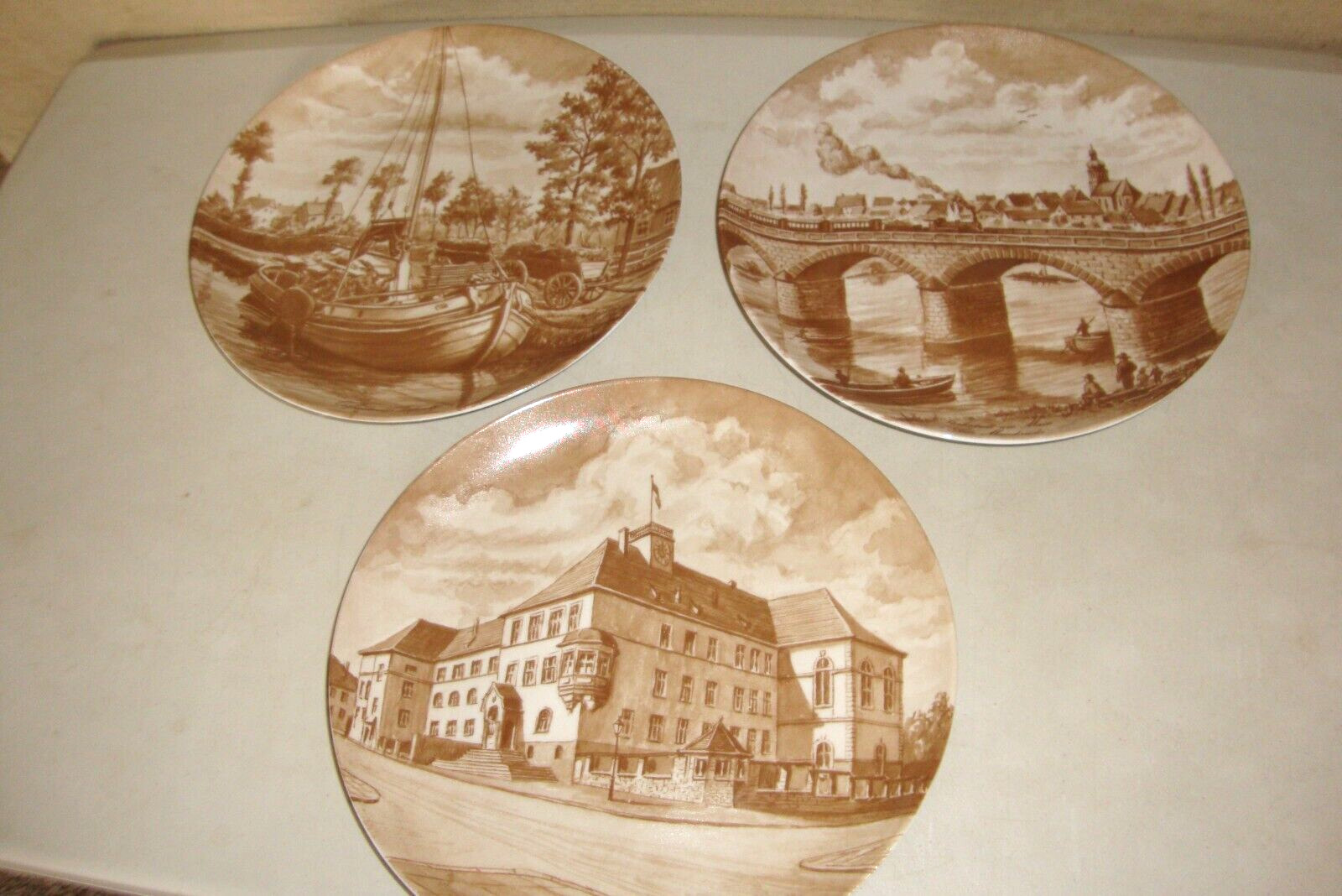 3-Vintage Kaiser West Germany Decorative Plates 