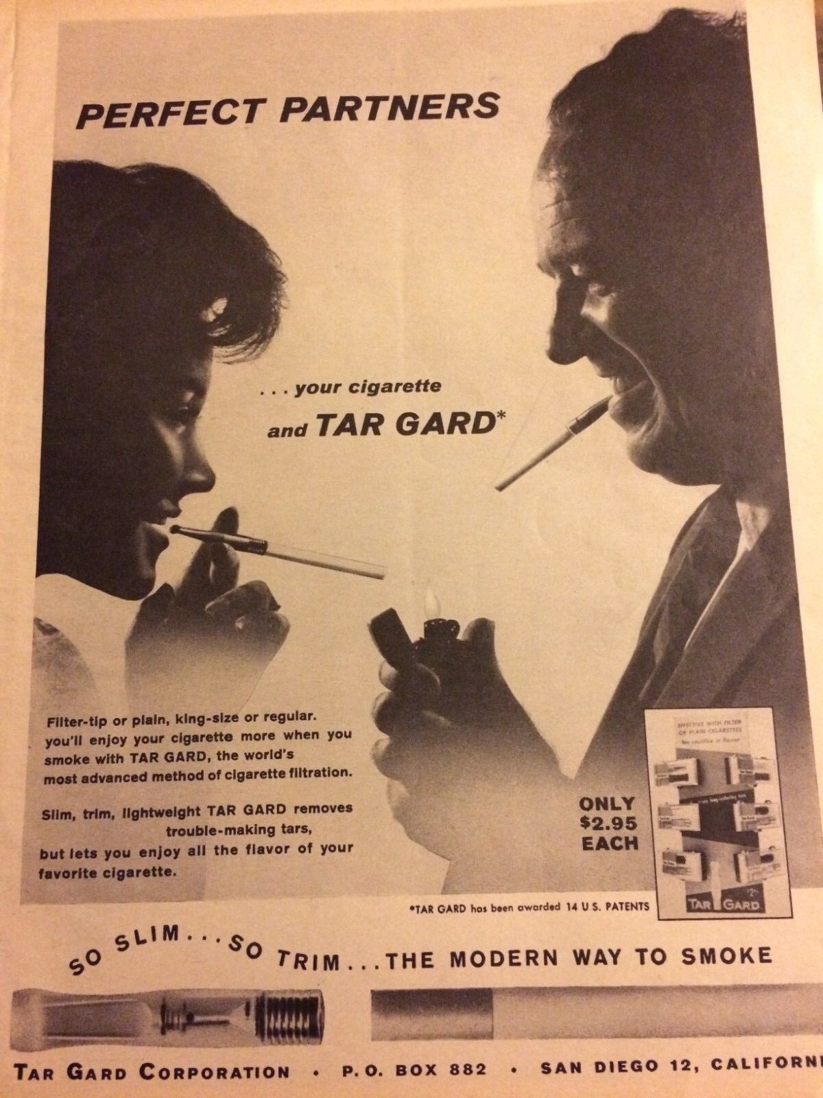Tar Gard, Cigarette Filters, Full Page Vintage Print Ad