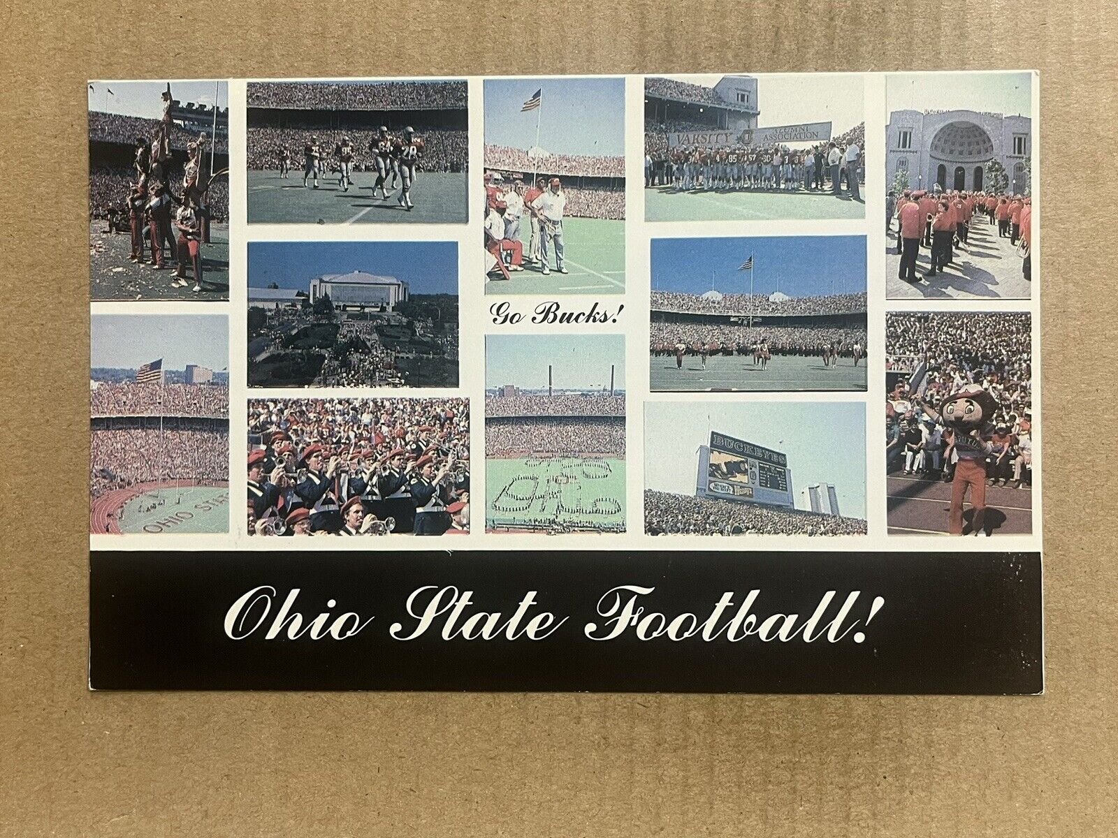 Postcard Columbus OH Ohio State University College Football Stadium Buckeyes