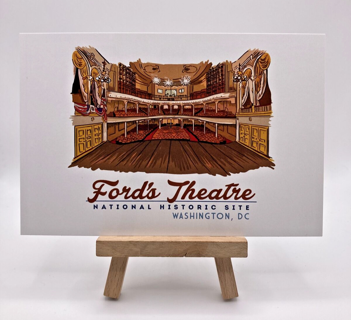 Ford\'s Theatre NHS - Stage View, Washington DC Lantern Press Postcard (LP180)