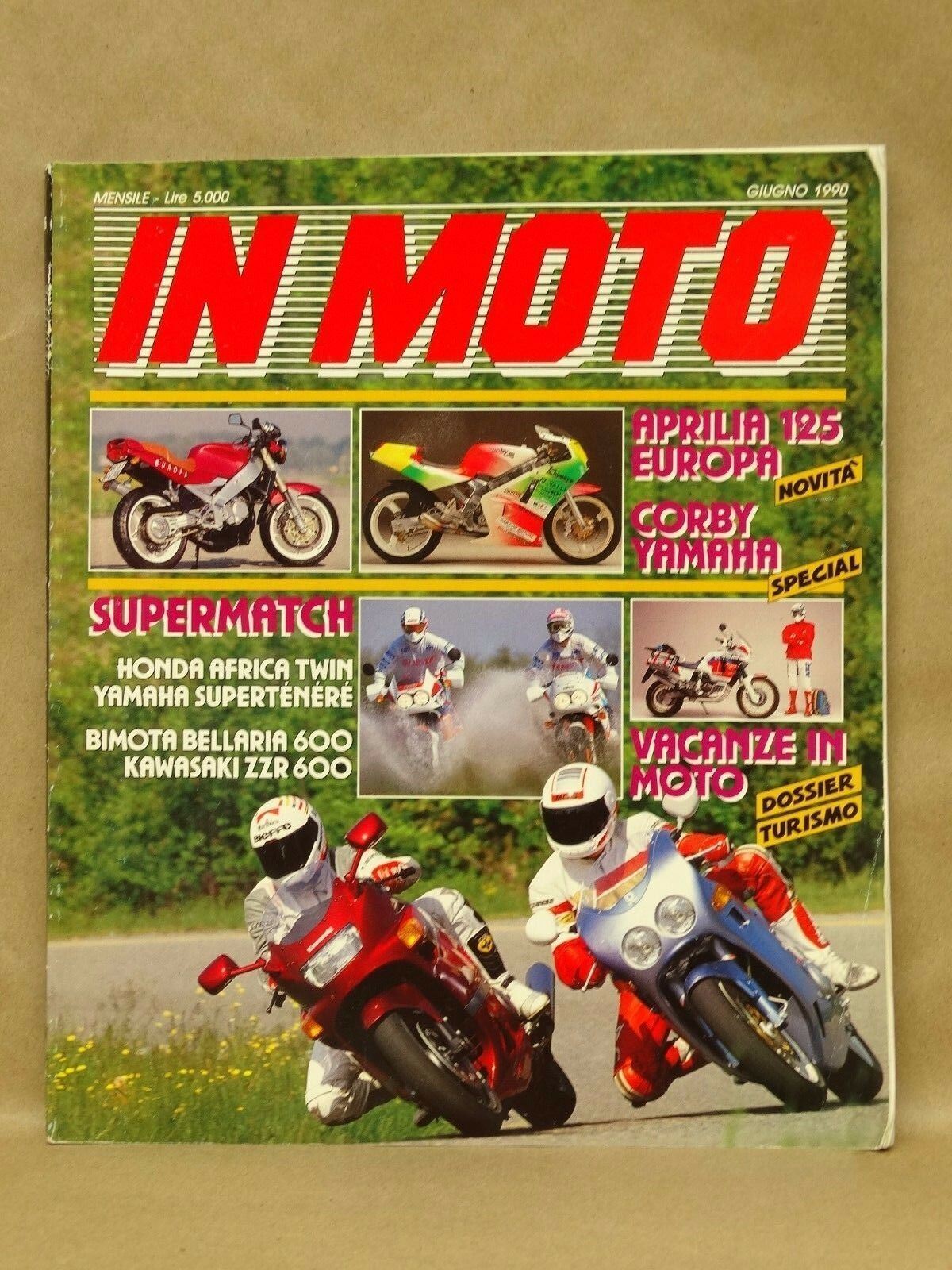 Vintage In Moto Magazine June 1990 Motorcycle Racing Honda Africa Aprilia Europa