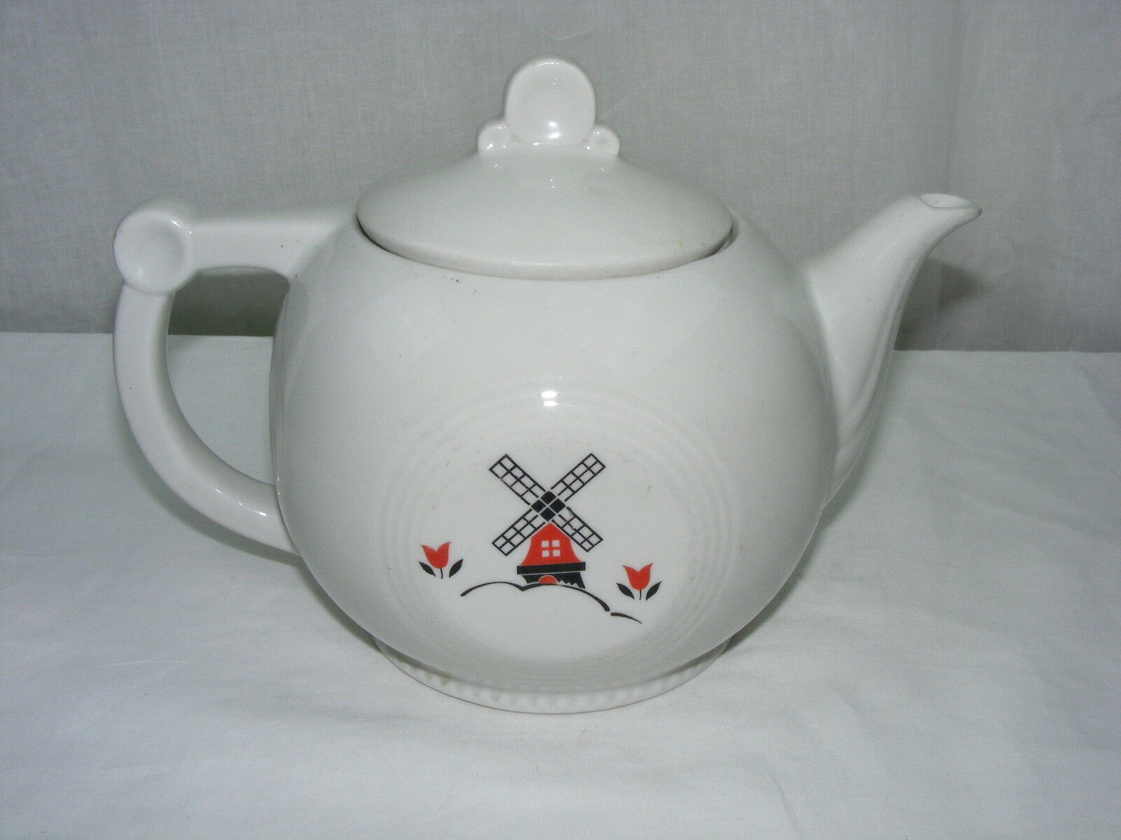 Vintage Drip O Lator The Enterprise Aluminum Co 8 Cup Ceramic Teapot Dutch Boy
