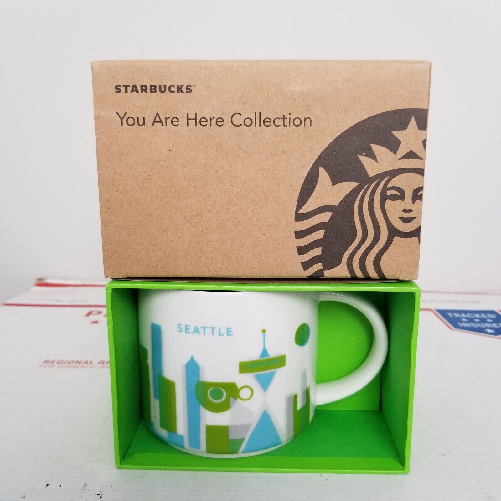 Starbucks Seattle You Are Here Collection Coffee Mug 14oz YAH NEW in Box