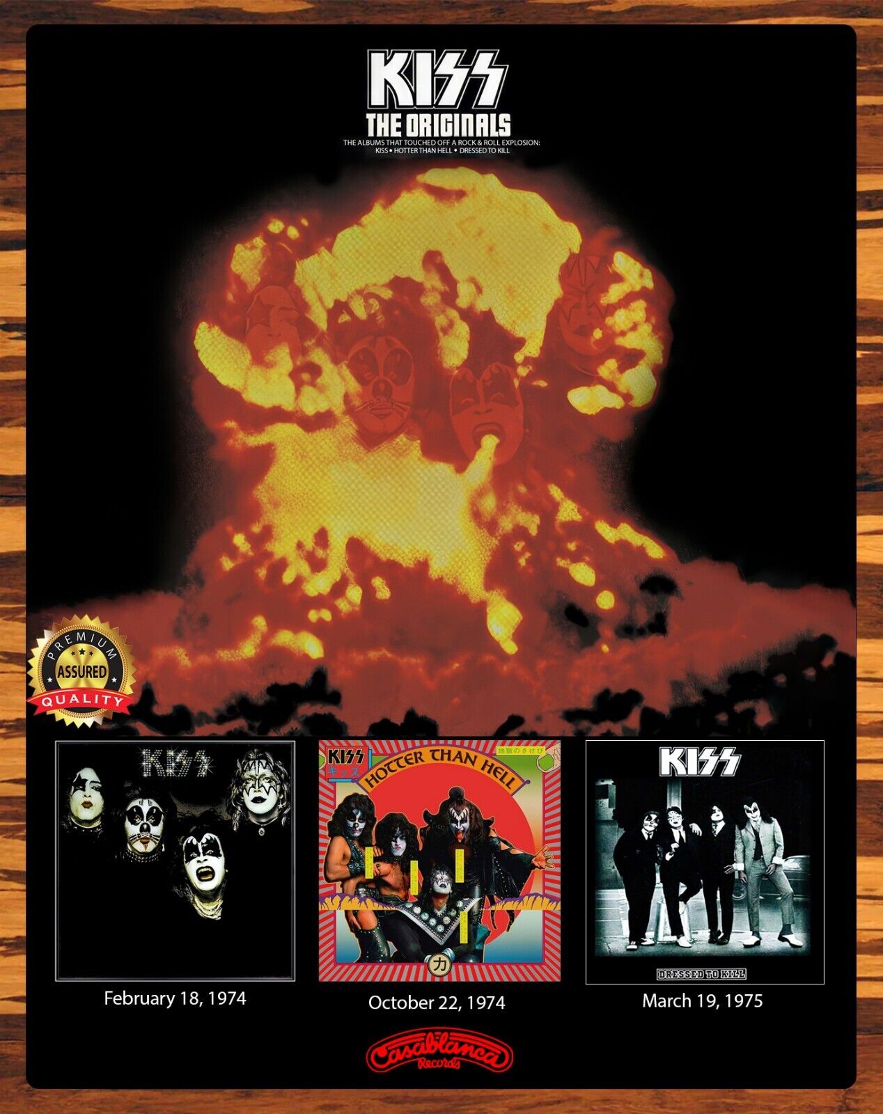 Kiss - The Originals - Casablanca - Rare - Rock - Metal Sign 11 x 14