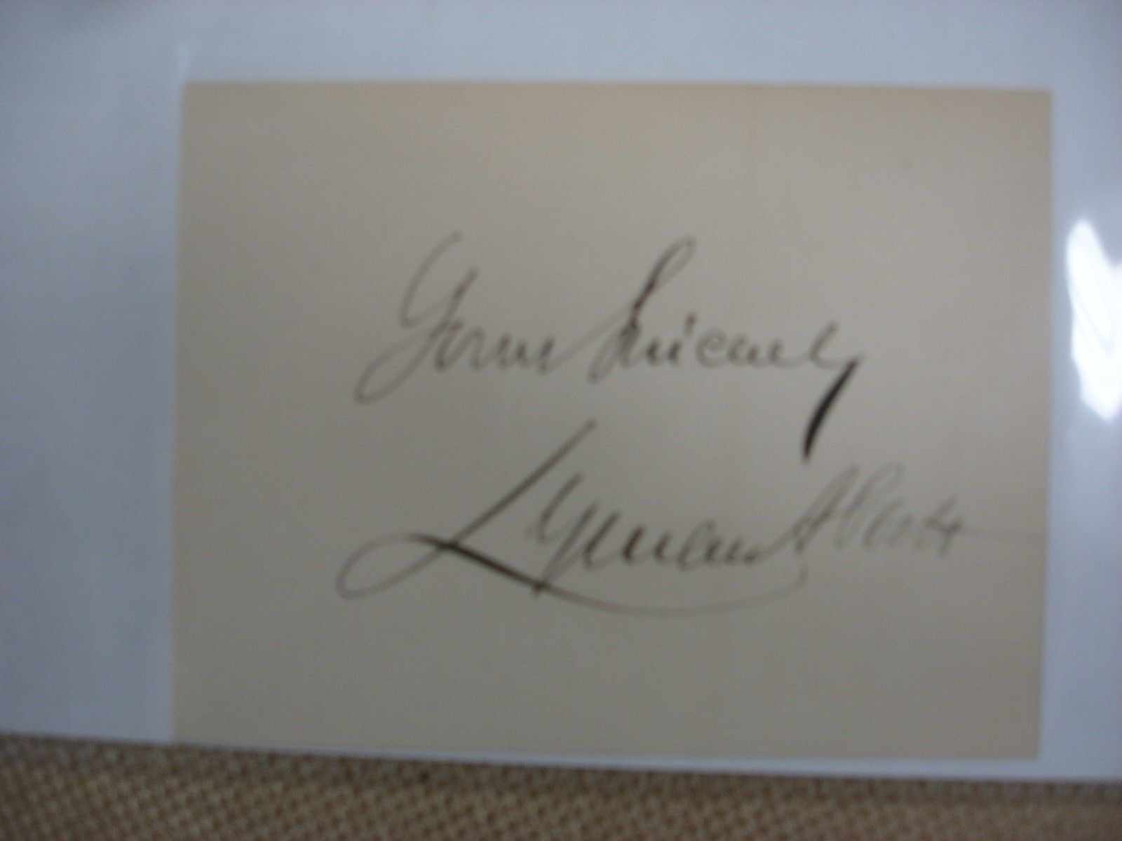 Preacher-  Abolitionist     --Lyman Abbott - Cut Signature - on card
