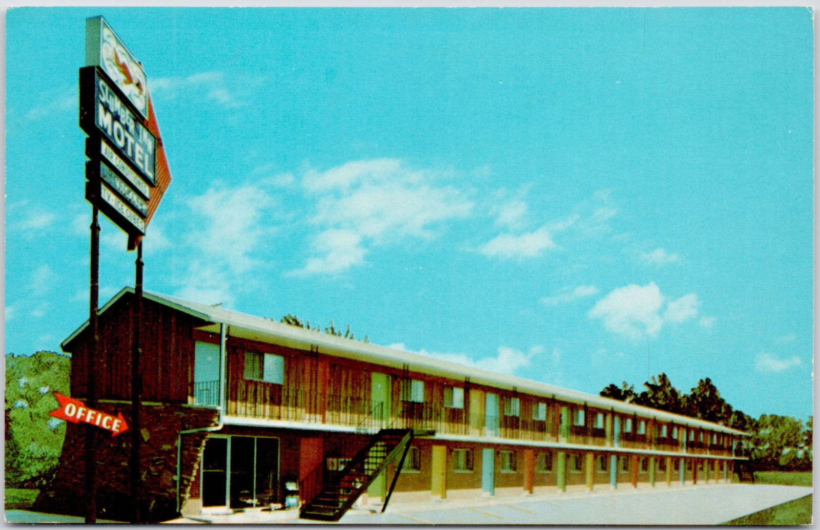 Elyria Ohio Slumber Inn Motel Hotel Lodge Griswold Road USA Vintage Postcard