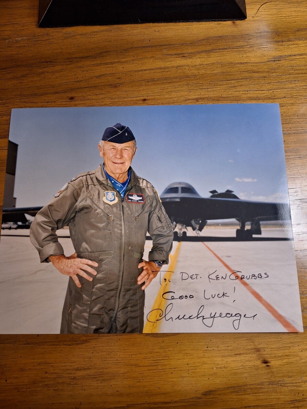 Chuck Yeager Autographed Signed 8” X 10” Photo Pilot Military Air Force 
