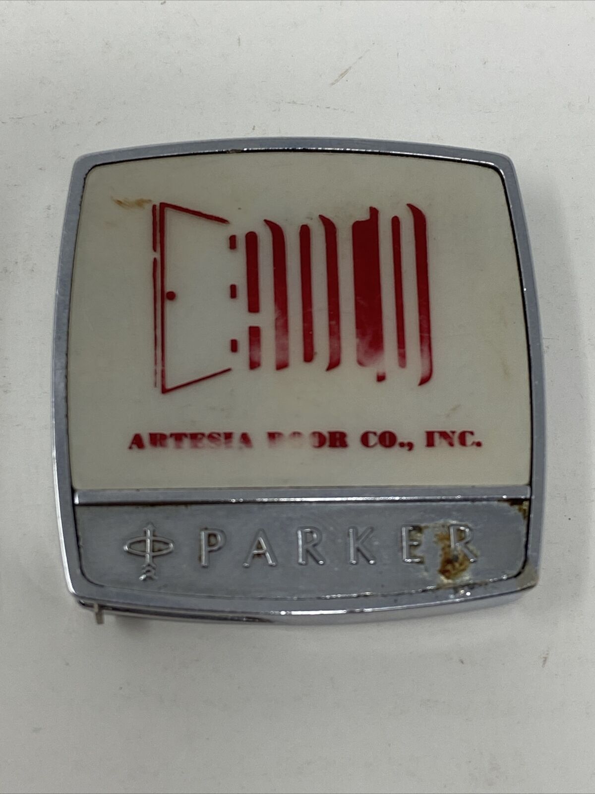 Vintage Artesia Door Co. Parker Advertising Tape Measure