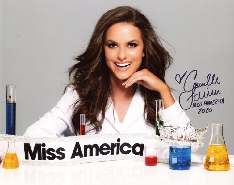 CAMILLE SCHRIER SIGNED AUTOGRAPHED 8x10 PHOTO + MISS AMERICA 2020 BECKETT BAS