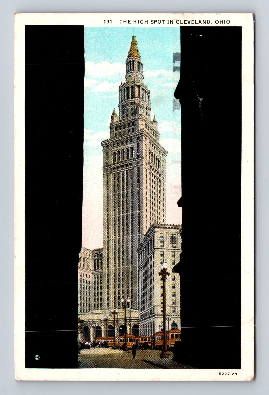 Cleveland OH-Ohio, The High Spot, Skyscrapper, Antique Vintage c1932 Postcard