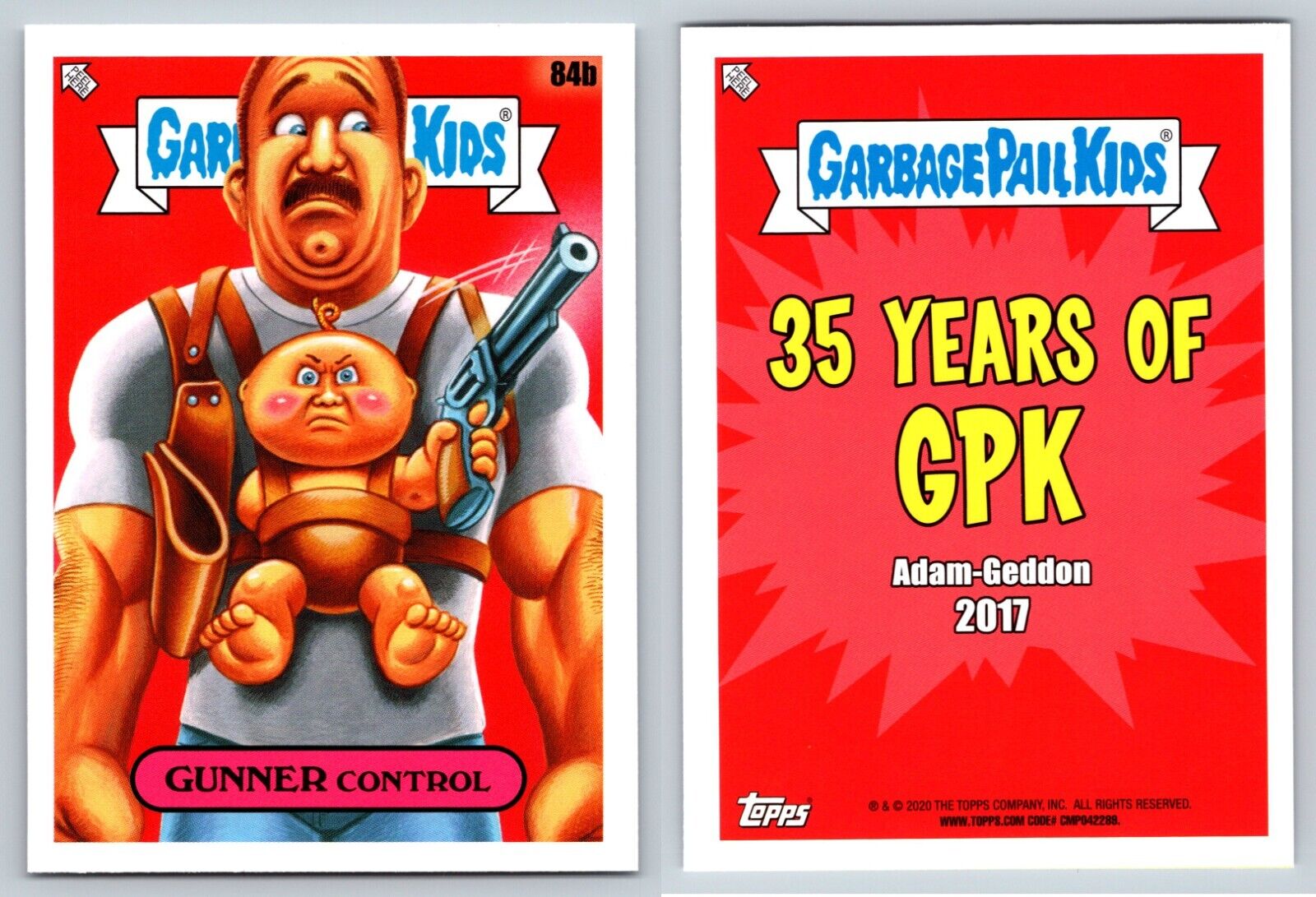 2020 Topps Garbage Pail Kids 35th Anniversary GUNNER Control 84b GPK Card