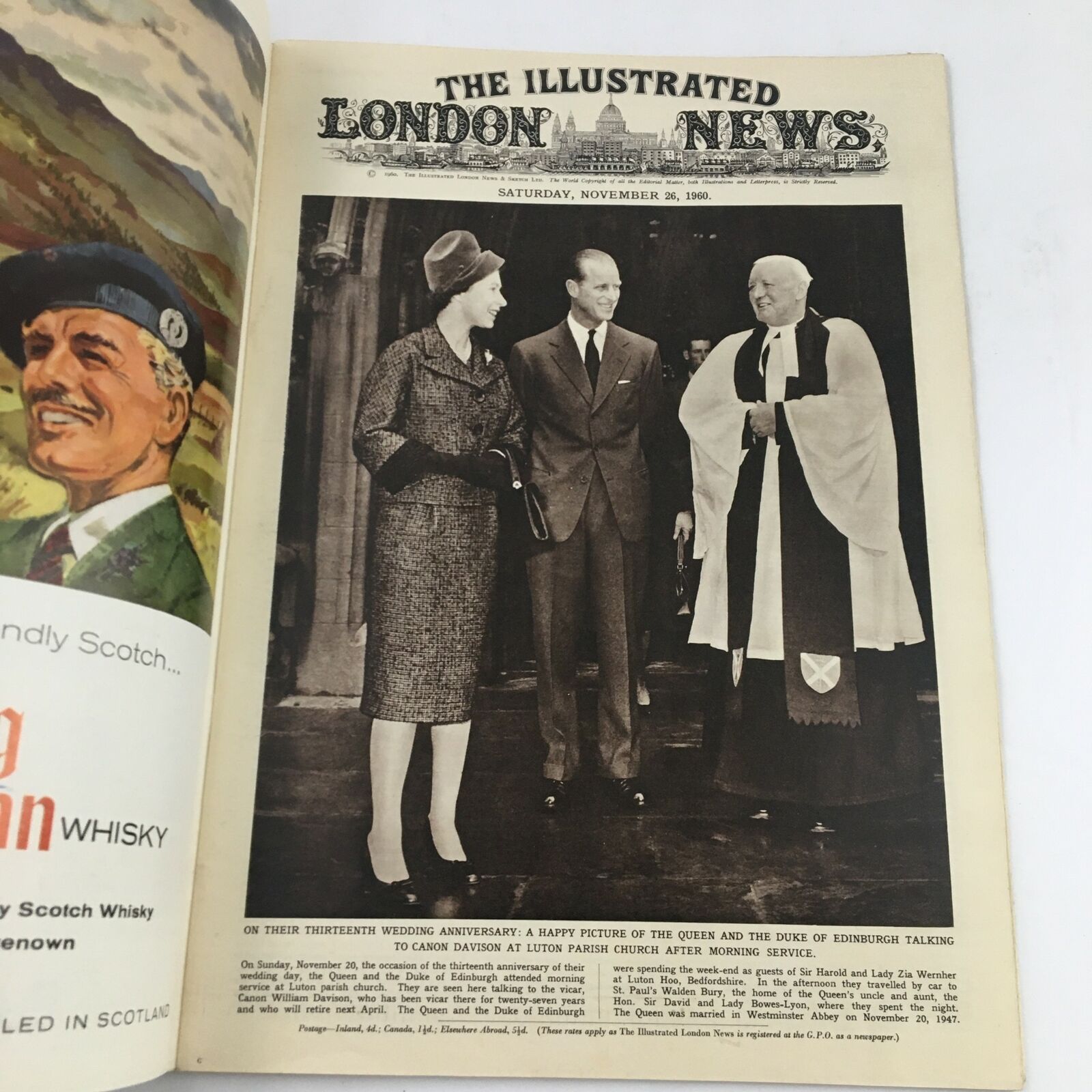 The Illustrated London News November 26 1960 Queen Elizabeth & Prince Phillip